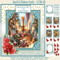Beautiful Christmas Candles - 7x7 Mini Kit