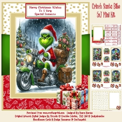 Grinch Santa Bike - 5x7 Mini Kit