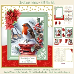 Christmas Robins - 6x6 Mini Kit