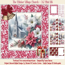 cup1462687_846 - The Winter village Church - 7x7 Mini Kit