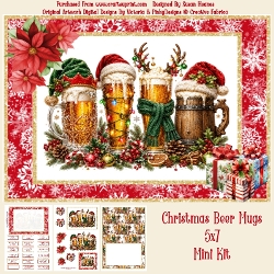 Christmas Beer Mugs - 5x7 Mini Kit
