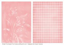 Pink Floral and Plaid Card Fronts