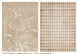 Coffee Floral and Plaid Cardfronts