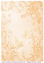 Peach Butterfly Paper