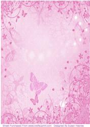 Pink Butterfly Paper