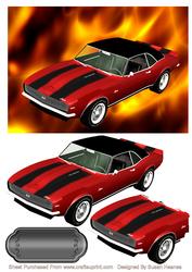Fire Red Fast Car