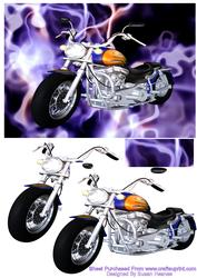 Blue Chopper Bike