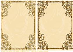 Gold and Brown Fancy Frame Card Fronts