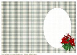 Christmas Red Poinsettia Insert