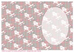Pale Tartan Santa Claus Insert