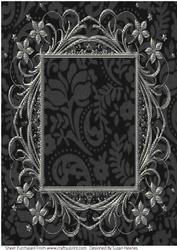Black and Silver Vintage Card Front