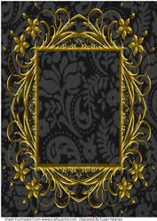 Black and Gold Vintage Card Front