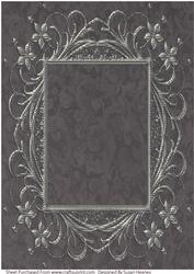 Smokey Grey and Silver Vintage Card Front