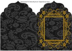 Black and Gold Elegant Top Card Base
