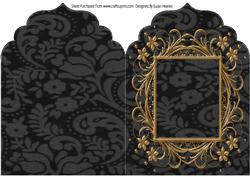 Black and Copper Elegant Top Card Base