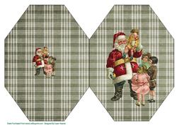 Vintage Christmas Octagon Card
