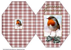 Red Red Robin Octagon Card 2