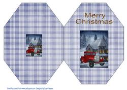 Winter Truck Ride Octagon Card