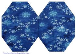 Blue Snowflake Octagon Card Base