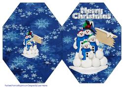 Winter Snowman Octagon Card