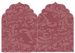Dark Red Swirls Elegant Top Card Base
