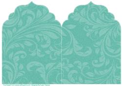 Green Swirls Elegant Top Card Base