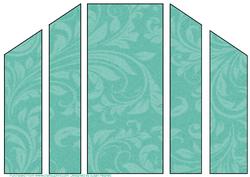 Green Swirls Theatre Card Base