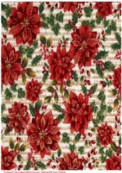 Poinsettia and Music Paper