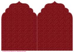 Burgandy Engraved Elegant Top Card Base