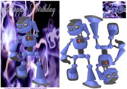 Funky Blue Toonbot