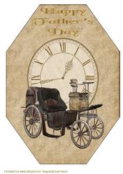 A4 Steam Punk Travel Octagon Card Front 5