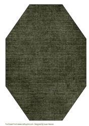 A4 Green Texture Steam Punk Octagon Card Front