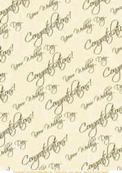 Cream with Gold Text Wedding Paper