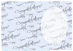 Ice Blue with Silver Text Wedding Insert 2