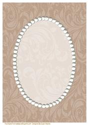 Coffee Swirls and Pearls Card Front