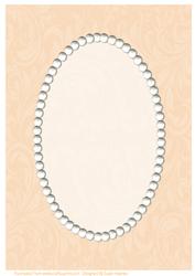 Peach Swirls and Pearls Card Front