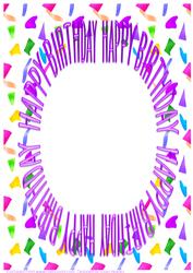 A4 Happy Birthday Card Front