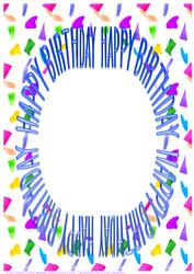 A4 Happy Birthday Card Front 2
