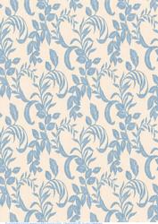 Cream and Blue Floral Paper