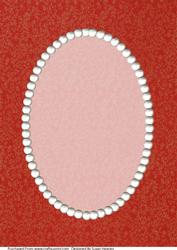 Red and Gold Swirls and Pearls Card Front