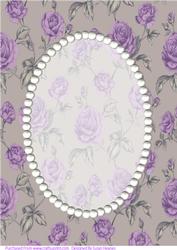 Purple Roses and Pearls Card Front