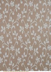 Chocolate and Cream Floral Paper