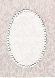 Chocolate and Cream Swirls and Pearls Card Front