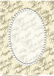 Anniversary Text and Pearls Card Front 2