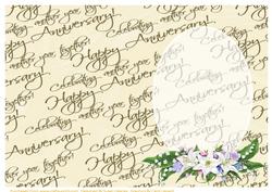 Anniversary Text and Lilly Spray Insert 2