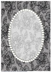 Black Lace and Pearls Card Front