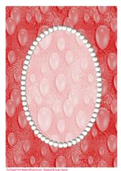 Ruby Balloons and Pearls Card Front