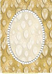 Gold Balloons and Pearls Card Front