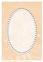 Peach Floral and Pearls Card Front