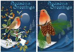 Robins on a Winters Night Toppers
